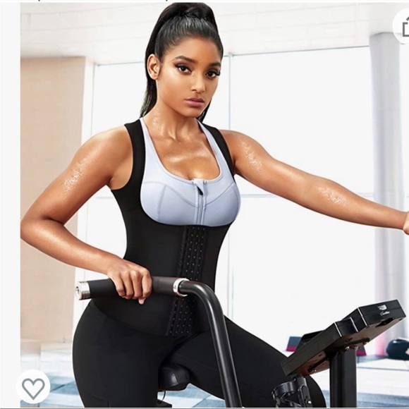 Bilayer Neoprene Design Shapers Slim Waist Trainer Corset Weight Loss Sweat Vest - Picture 5 of 16